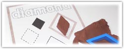 Diamond shape playdough mats