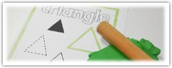 Triangle shape playdough mats