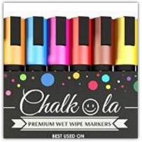 Buy chalk pens or white board markers on amazon.co.uk