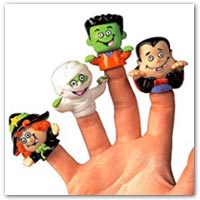Buy small Halloween themed finger puppets on amazon.co.uk