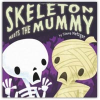 Skeleton and mummy picture story book for preschool and nursery aged children