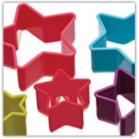 Star shaped cookie playdough cutters