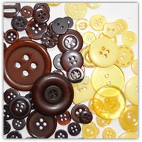 Yellow and brown craft buttons on amazon.co.uk